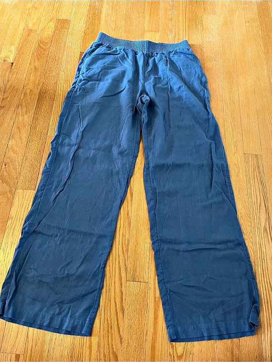 Babaton Pants - Babaton Wide Leg Linen35 Pants in Blue Size Small Like New